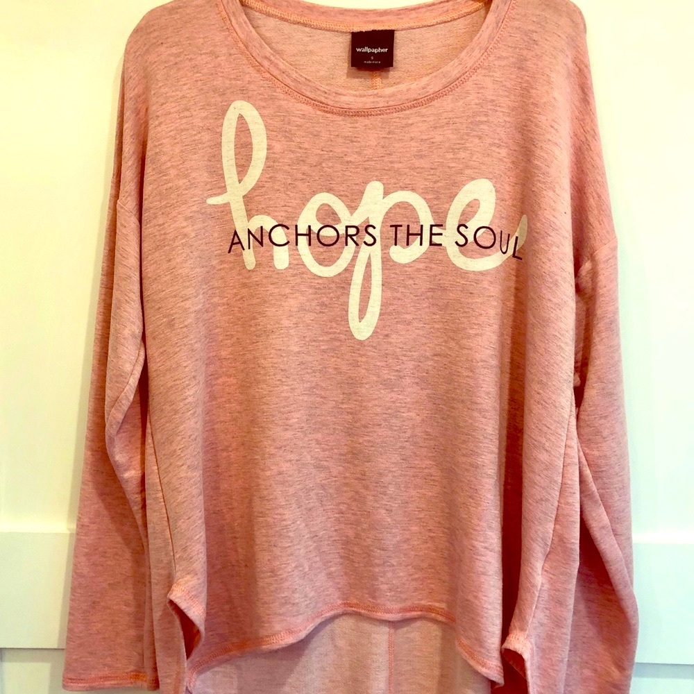 SOLD!! Wallpapher oversized tunic knit top pink s…